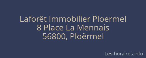 Laforêt Immobilier Ploermel