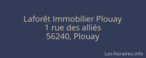 Laforêt Immobilier Plouay