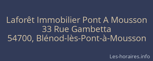 Laforêt Immobilier Pont A Mousson