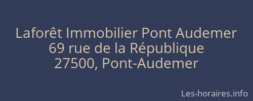 Laforêt Immobilier Pont Audemer