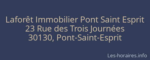 Laforêt Immobilier Pont Saint Esprit
