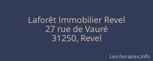 Laforêt Immobilier Revel