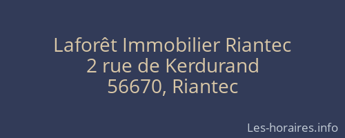 Laforêt Immobilier Riantec