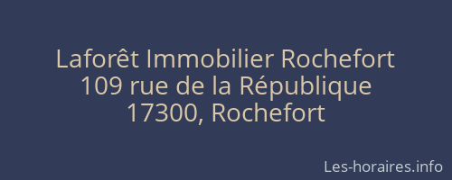 Laforêt Immobilier Rochefort