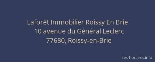 Laforêt Immobilier Roissy En Brie