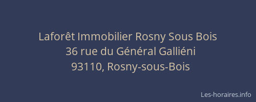 Laforêt Immobilier Rosny Sous Bois