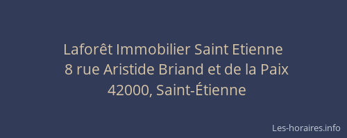 Laforêt Immobilier Saint Etienne