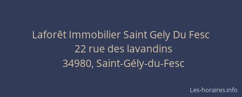 Laforêt Immobilier Saint Gely Du Fesc