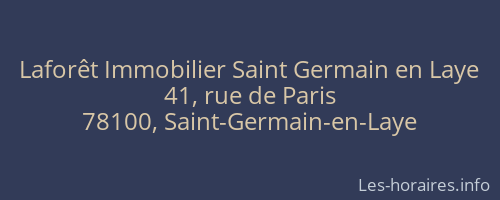 Laforêt Immobilier Saint Germain en Laye