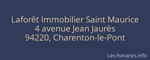Laforêt Immobilier Saint Maurice