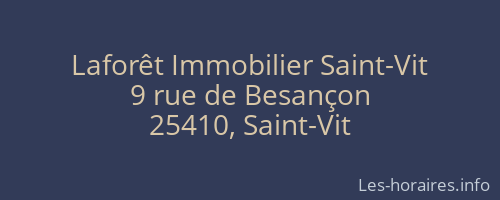 Laforêt Immobilier Saint-Vit