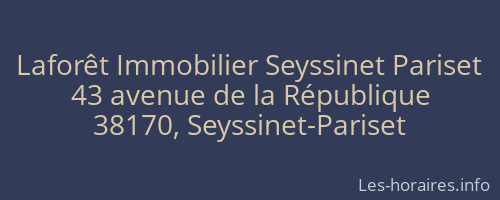 Laforêt Immobilier Seyssinet Pariset