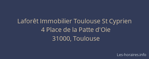 Laforêt Immobilier Toulouse St Cyprien