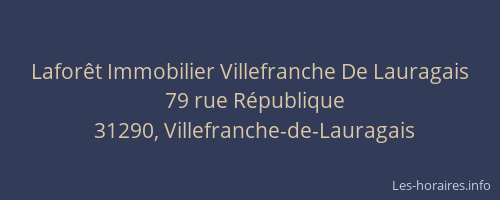 Laforêt Immobilier Villefranche De Lauragais