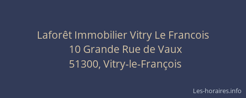 Laforêt Immobilier Vitry Le Francois