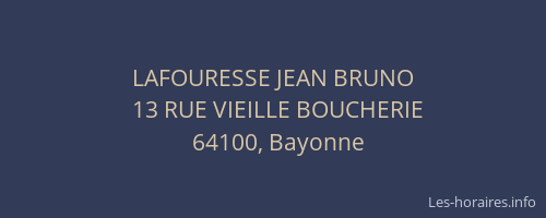 LAFOURESSE JEAN BRUNO