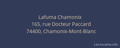Lafuma Chamonix