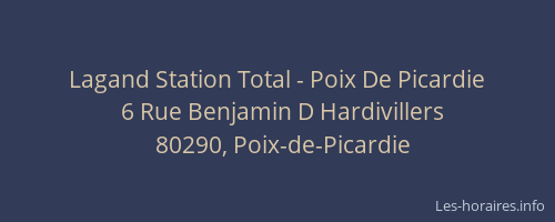 Lagand Station Total - Poix De Picardie