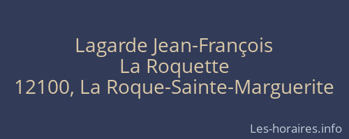 Lagarde Jean-François