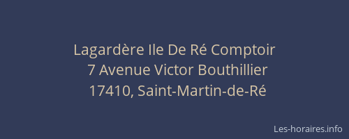 Lagard&egrave;re Ile De R&eacute; Comptoir