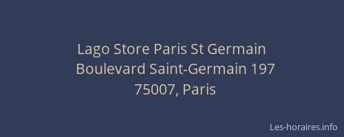 Lago Store Paris St Germain