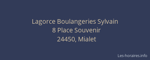 Lagorce Boulangeries Sylvain