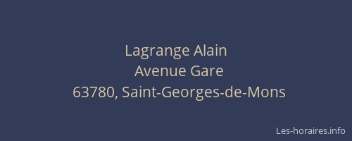 Lagrange Alain