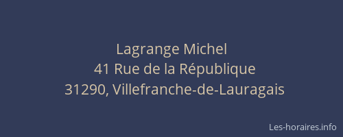 Lagrange Michel