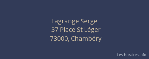 Lagrange Serge