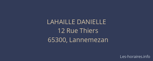 LAHAILLE DANIELLE