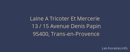 Laine A Tricoter Et Mercerie