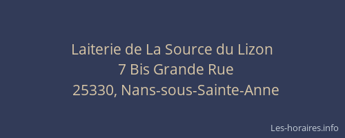 Laiterie de La Source du Lizon