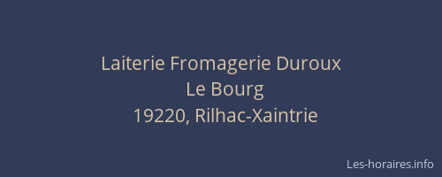 Laiterie Fromagerie Duroux