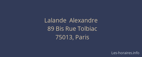 Lalande  Alexandre