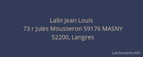 Lalin Jean Louis