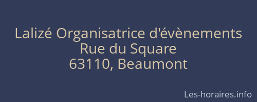 Lalizé Organisatrice d'évènements