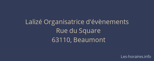 Laliz&eacute; Organisatrice d'&eacute;v&egrave;nements
