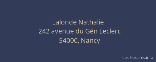 Lalonde Nathalie