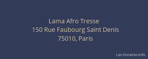 Lama Afro Tresse