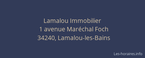 Lamalou Immobilier