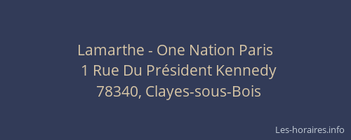 Lamarthe - One Nation Paris