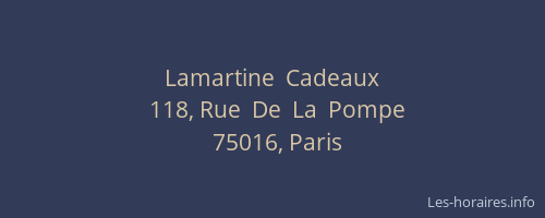 Lamartine  Cadeaux
