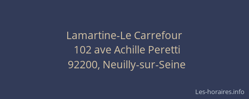 Lamartine-Le Carrefour