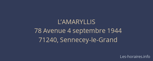 L’AMARYLLIS