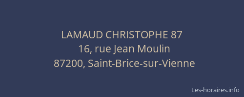 LAMAUD CHRISTOPHE 87