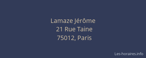 Lamaze Jérôme