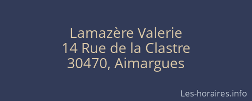 Lamazère Valerie