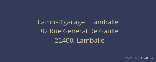Lamball'garage - Lamballe
