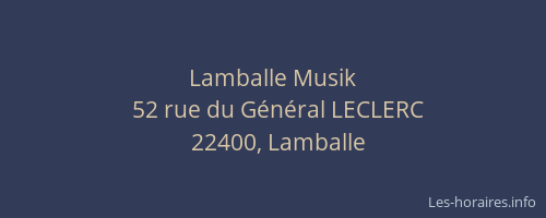 Lamballe Musik