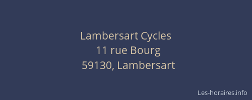 Lambersart Cycles